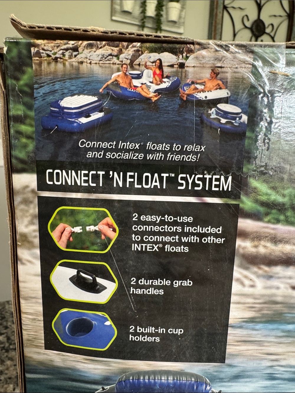 Intex River Run Swim Lounge – Blue/White NEW - Picture 3 of 8